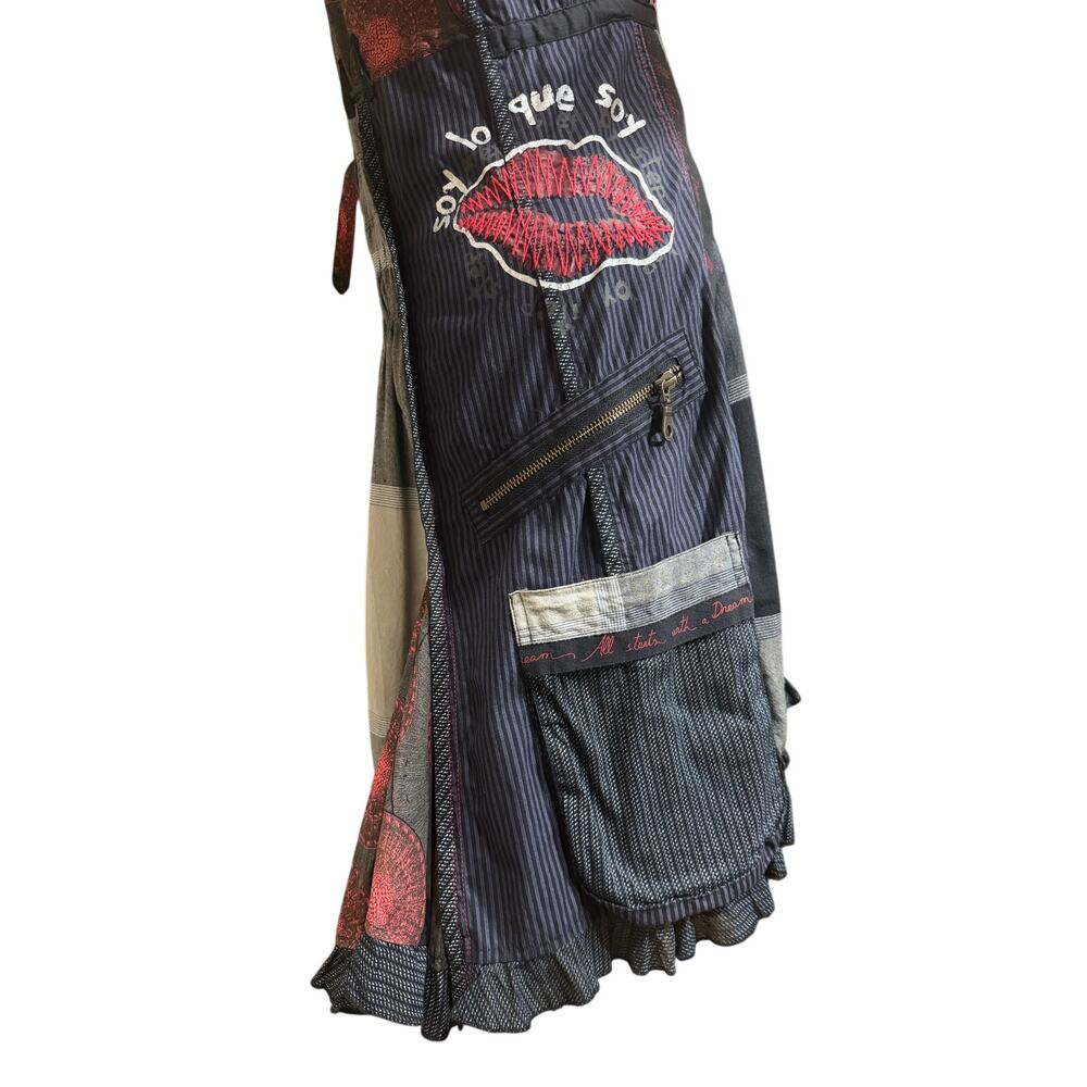 Desigual Size Small Patchwork Urban Streetwear Mi… - image 8